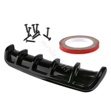 Kit universal de 6 aletas de tiburón difusor de labios cubierta alerón trasero coche negro