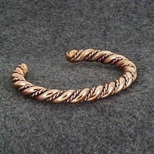 Plain Copper Magnetic Twisted Handmade Energy Cuff Bangle Jewelry 218