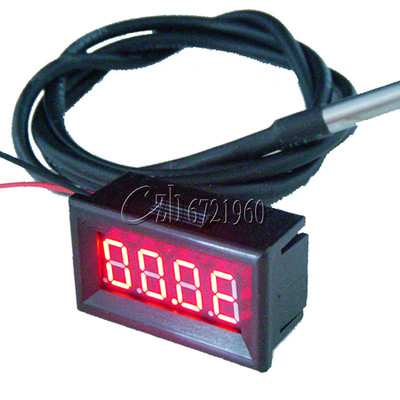 0.36'' RED LED Digital Car Thermometer Temperature Meter -55~125°C DS18B20 Sensor