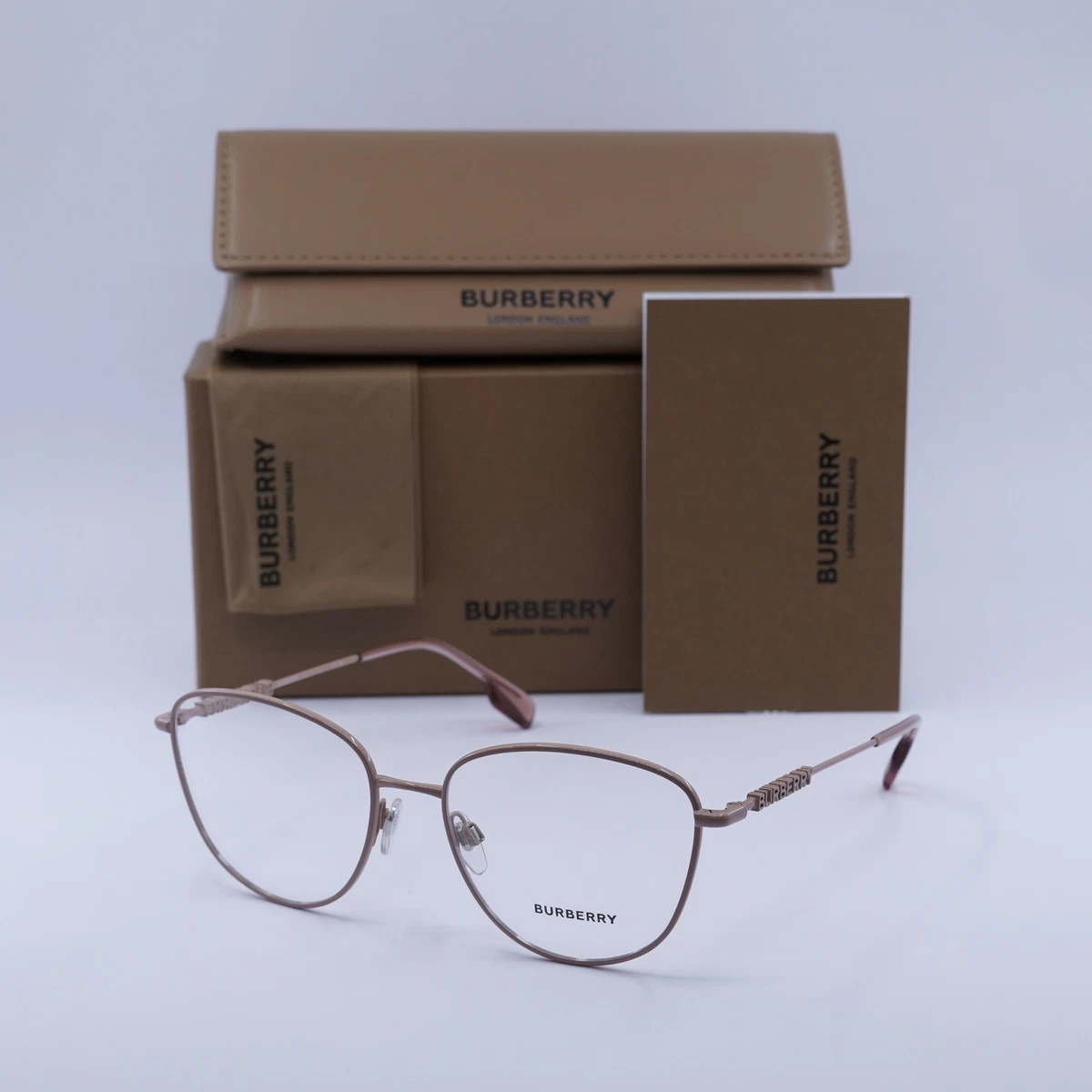 Burberry Pink Square Frame Eyeglasses Eyeglasses Burberry BE2392 | Free Shipping | Glasses.com® main image 2