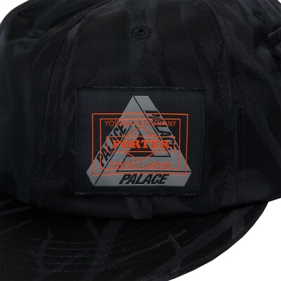 PALACE SKATEBOARDS PORTER POCKET CAP Black Tree Pattern Nylon