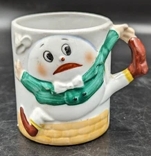 Vintage JSNY Taiwan Figural Humpty Dumpty Ceramic Coffee Mug 10oz
