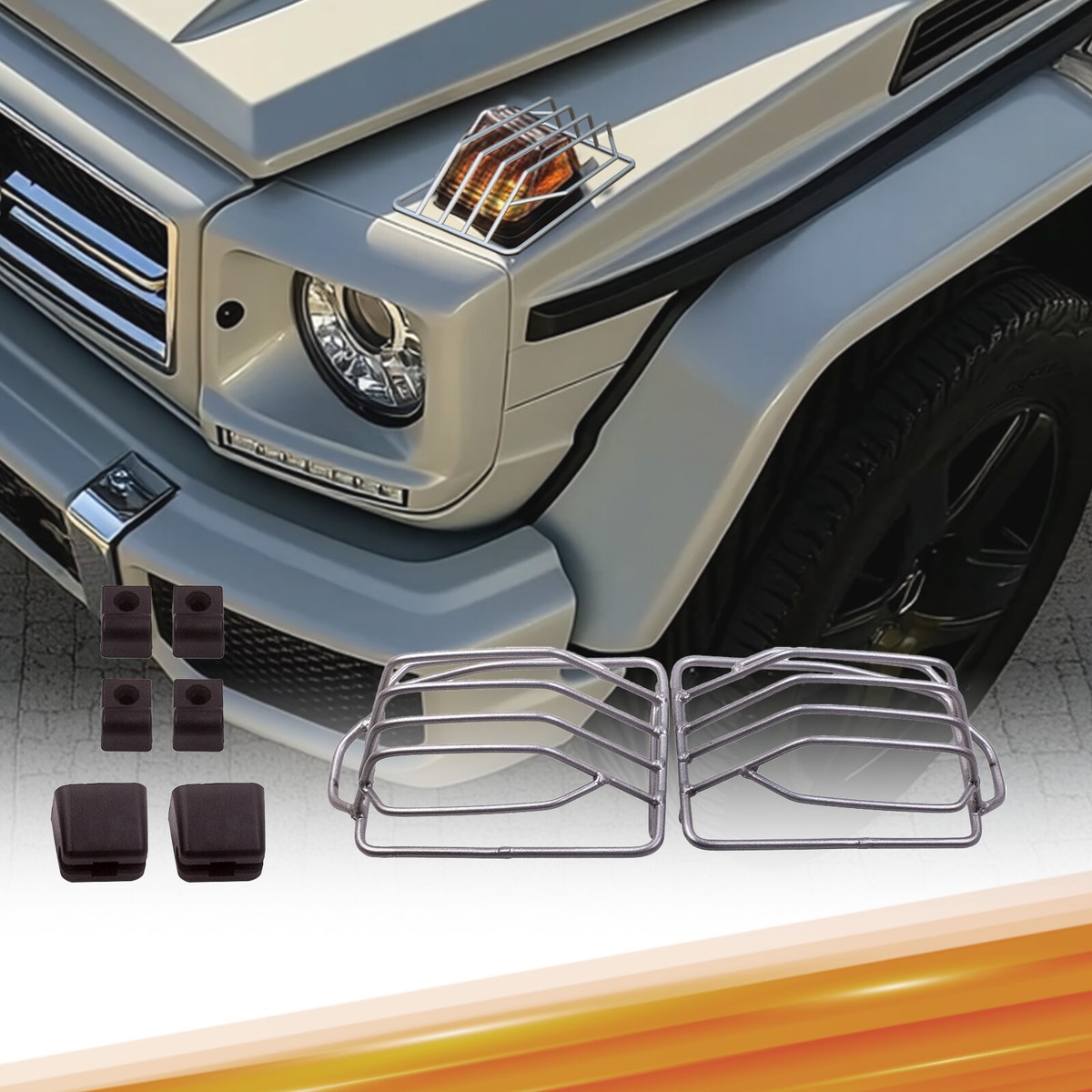 Mercedes G-Class W460 W461 W463 Clear White Front Indicator Lights