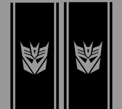''Transformer'' Decepticon bedside Stripe  decals, 10'' x 46'', Set of 2, decal