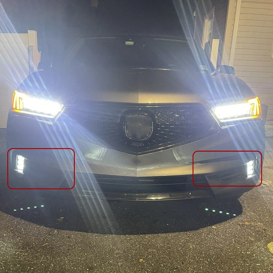 Luces antiniebla LED transparentes para Acura MDX 2017-2020 luces con juego de cubierta izquierda y derecha Foto 4 de 4