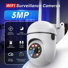 Sansco 5MP PTZ WIFI Home Security Camera Wireless IR Color 2-Way Audio Motion