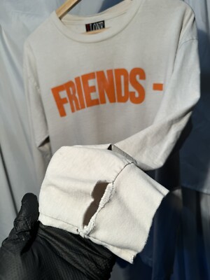 Vintage OG VLONE Friends Long Sleeve T-Shirt Size Large White 