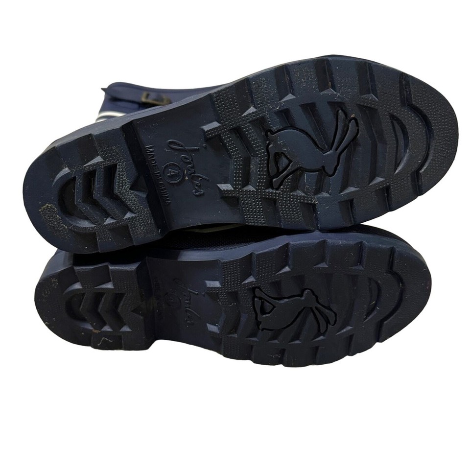 Joules Youth Welly Rain Winter Boots Navy Stripe Size 4 eBay