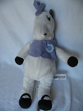 IKEA KLAPPAR CIRCUS WHITE HORSE PONY DONKE Y 16" SOFT TOY WITH JACKET (B87)