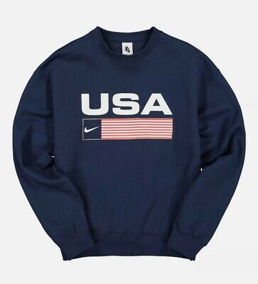 Nike NikeLab USA Swoosh Stripe Crew Sweatshirt Sweater Size Nike NikeLab USA Swoosh Stripe Crew Sweatshirt Sweater Size