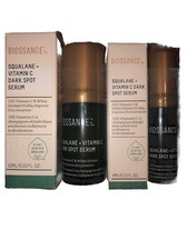 2x Biossance Squalane  Vitamin C Dark Spot Serum Travel Size 10ml  4ml NIB Lot