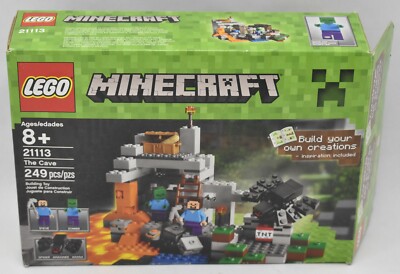 Lego Minecraft The Cave #21113 100% Complete Set With Box 2014