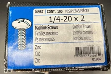 MIDWEST FASTENER 1/4-20 2" Machine Screws Zinc 100 pcs.