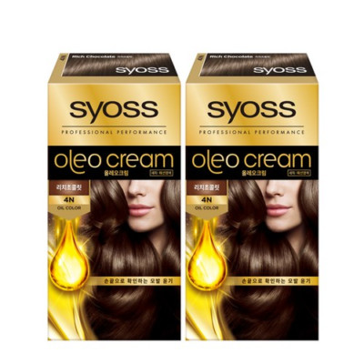 Scios Oleo Premium Gray Cover Hair Dye, 4N Rich Chocolate, 2EA