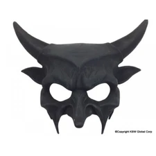 Black Devil Horns Mask - Bull - Demon - Costume Accessory - One Size
