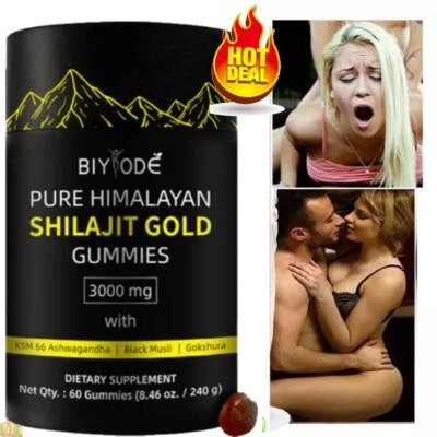 MARKENLOS 3X Pure Himalayan Shilajit Gummies | Immune Support | With Ashwagandha `60Pcs