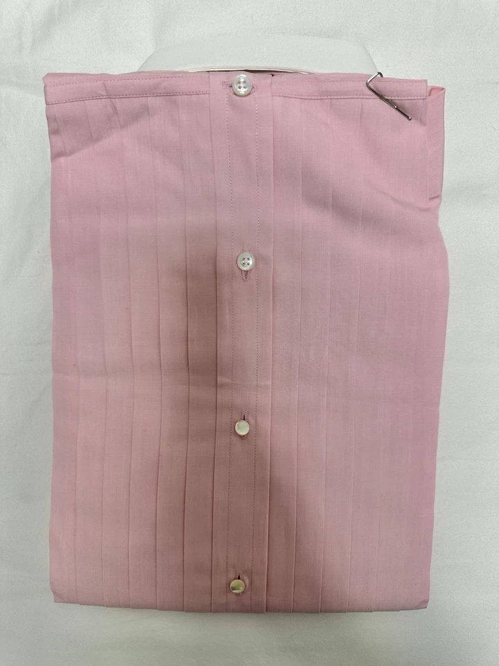 Camisa Esmoquin Ralph Lauren Etiqueta Púrpura Rosa Puño Francés Cuello Talla 15.5 Leer Desc Foto 3 de 4