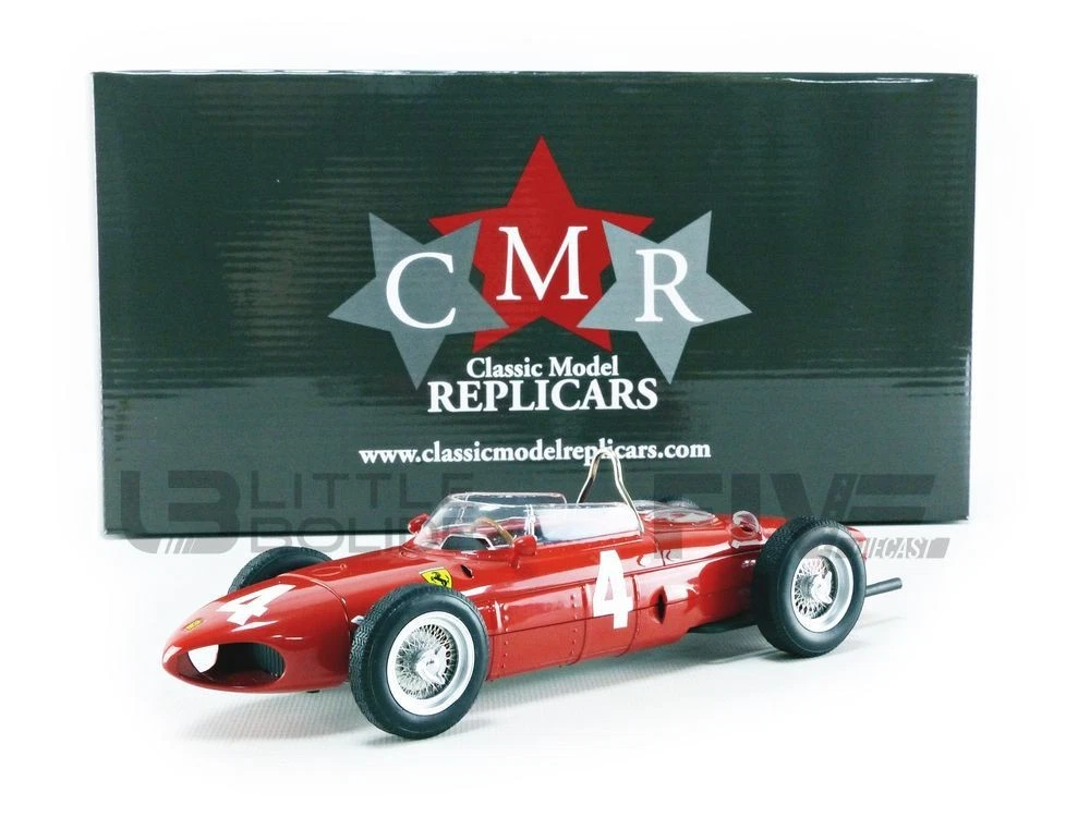 FERRARI Dino 156 Sharknose #6 – GP Belgique 1961 – Échelle 1/18 – CMR – Figurine Richie Ginther – Neuve