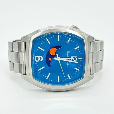 Paul Smith Moon Phase Gn-4-S men Quartz Blue Dial Watch Japan
