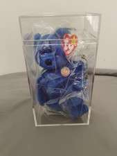 1998 Blue Chubby Bennie Baby Bear  Official Club *NEW* IN PLASTIC WRAP