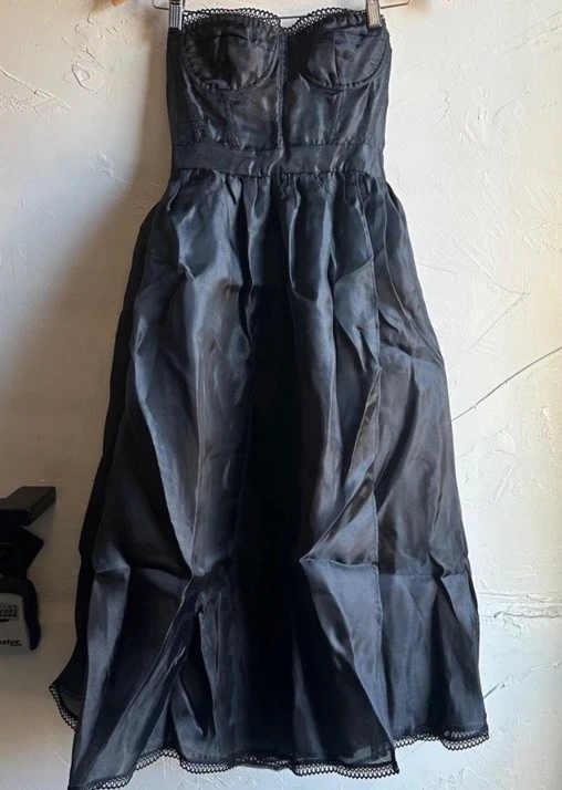 NWT Revolve NBD Imagine Dress in Black/ Corset Bodice and Sheer Sz XS Whimsigoth - Image 3 of 4