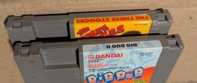 Dig Dug II +The Three Stooges NES Nintendo Video Game Cartridge LOT GD free shpg