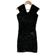 ZARA sequined dress, size XS, black Women USED