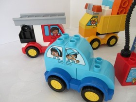 Lego Duplo CUSTOM CAR VEHICLE LOT, 10816 My First Cars Trucks, 13 VEHICLES, XTRA