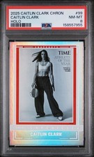 Panini 2025 Caitlin Clark Chronicled Snapshots Holo #99 PSA 8 Indiana Fever