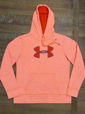 Under Armour ColdGear Women s L Coral Orange Pullover Hoodie