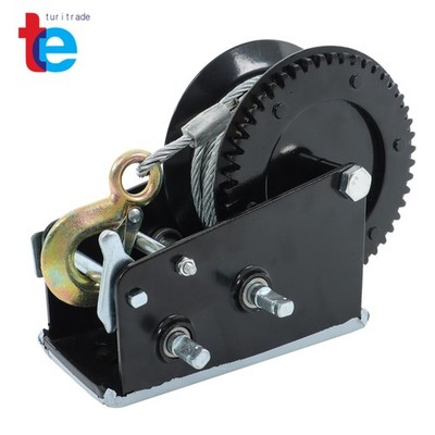 Boat Trailer Winch 3500lbs Hand Winch Two-Way Ratchet with 33ft Steel Cable