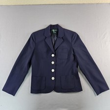 Lauren Ralph Lauren Blazer Womens Jacket Navy Blue Size 4 Great Condition READ  