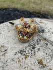 Vintage Brooch, Amber Stones, Moonstones — photo 10