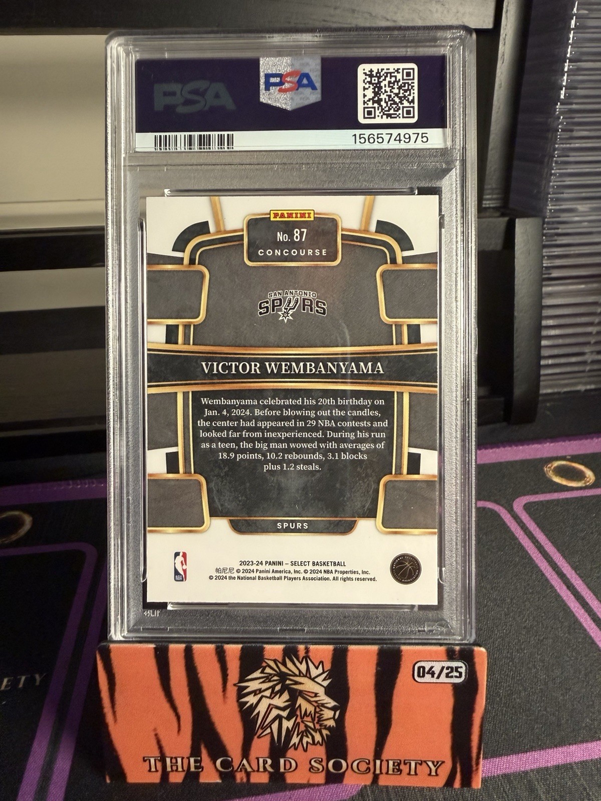 2023 Select Victor Wembanyama RC PSA 9  view 2