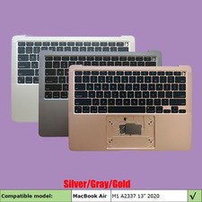 New For MacBook Air 13" M1 A2337 2020 Plamrest Top case Keyboard Gray Gold US
