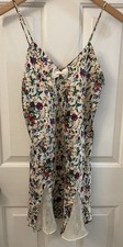 Vintage Victoria's Secret Floral Satin Full Slip S Bow 80 s Nighty