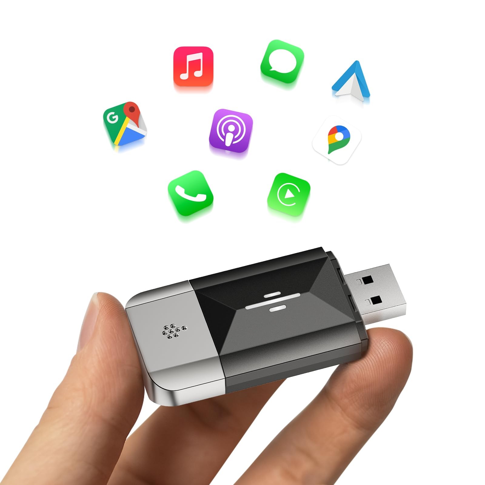 Volam Adattatore Carplay Wireless 2 in 1 per CarPlay & Android Auto 2026 Upgrade
