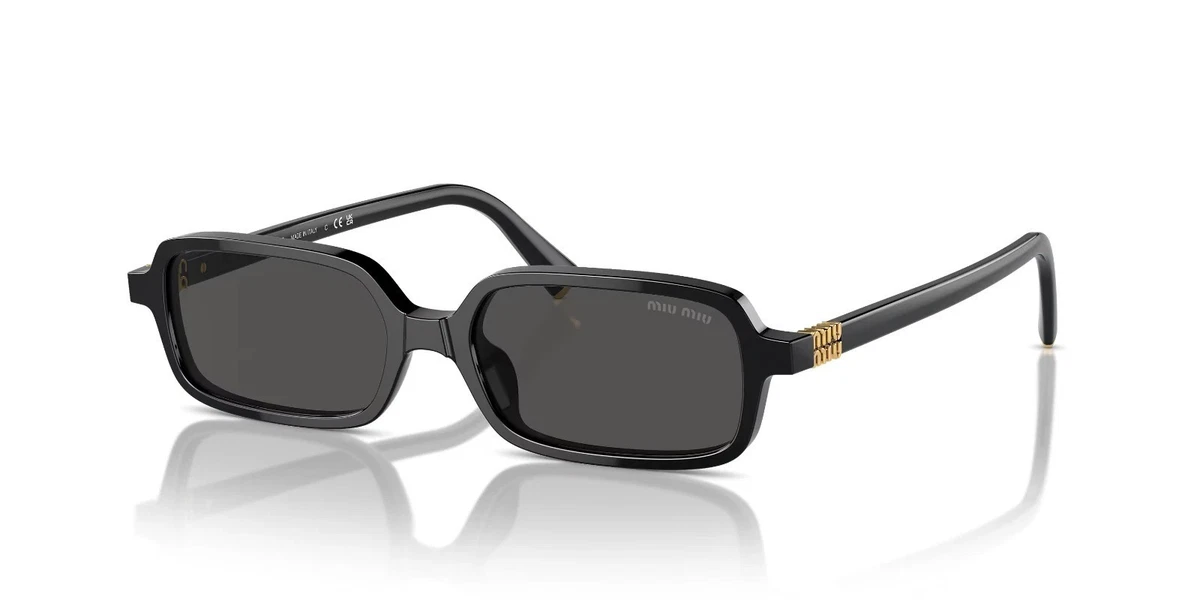 Miu Miu Black Oversized Square Sunglasses MIU MIU Square-frame acetate and gold-tone sunglasses | NET  main image 2