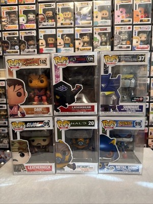 Funko Pop! Games Lot Of 6-Halo, GI Joe, Transformers, Sonic, W/Protectors