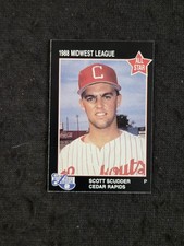 1988 Grand Slam  baseball card # 14 Scott Scudder  ( VG to EX )