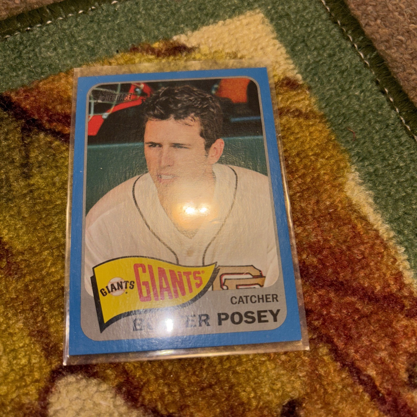 2014 BUSTER POSEY TOPPS HERITAGE BLUE BORDER #149 (GIANTS)