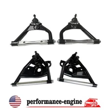 Front Upper Lower Control Arms With 73-87 Ball Joints For Chevy C10 1963 - 1970