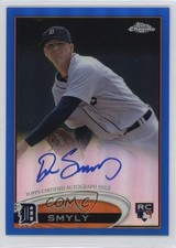 2012 Topps Chrome Rookie Auto Blue Refractor /199 Drew Smyly #191 Auto 1f6