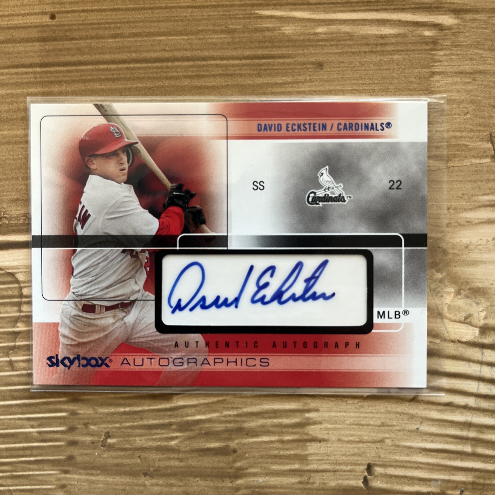 2005 Skybox Autographics - Blue #AG-DE - David Eckstein Auto Cardinals WS MVP