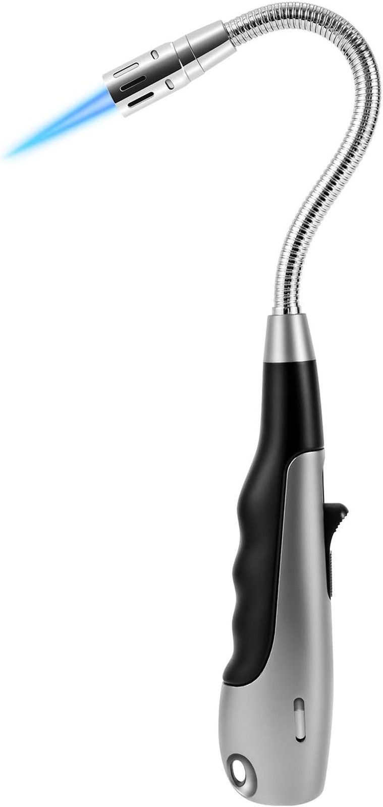 Long Lighter With Visual Window For Bbq Candle,gray(no Butane Ins
