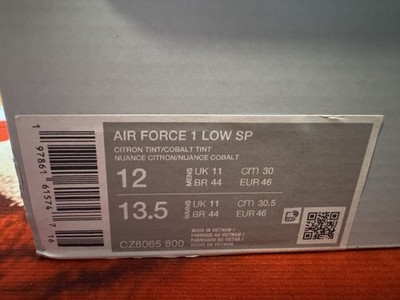 Nike NOCTA Air Force 1 Low Certified Lover Boy Citron Tint CZ8065-800