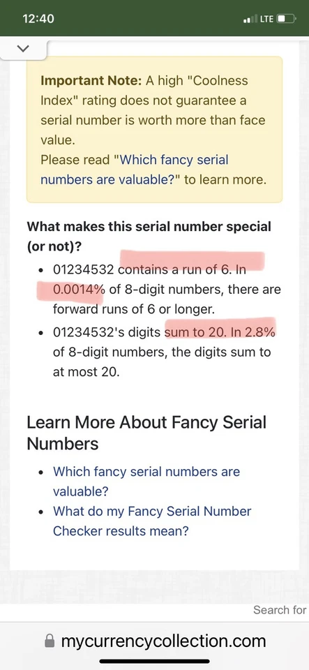 ￼￼Leading True Run Of 0-5 L 012345xx S Ladder Fancy Serial Number $1 Dollar Bill - Image 4 of 4