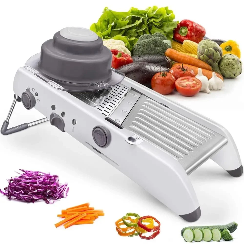 18-in-1 Adjustable Mandoline Slicer – Stainless Steel Veggie Cutter & Grater