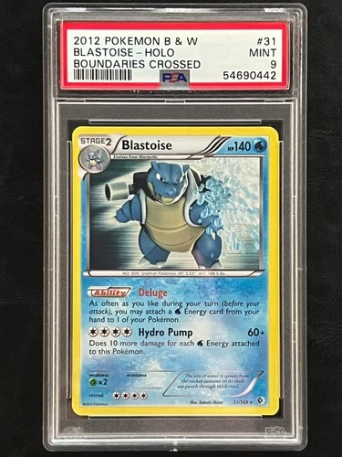 Pokemon Blastoise Holo - Boundaries Crossed - 31/149 - PSA 9