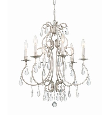 Crystorama Lighting Group 5016-CL-MWP Ashton 6 Light 22''W Crystal - Silver